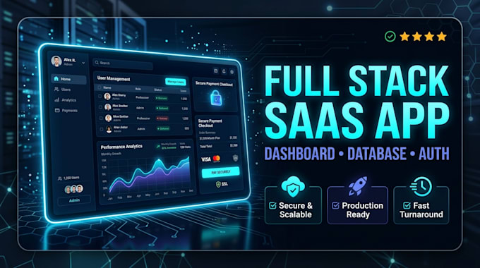 build custom full stack saas web application in nextjs