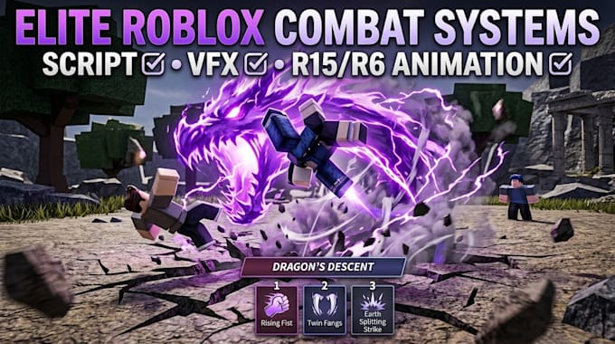 script roblox combat system battleground vfx r15 r6 animation
