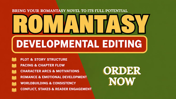 developmental edit your romantasy novel for plot, pacing and character