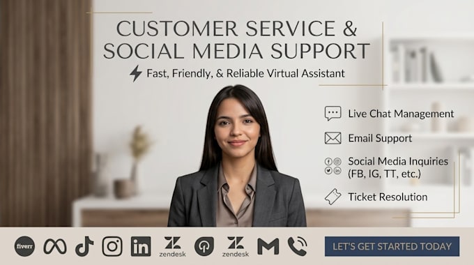 be your customer service and social media support manager
