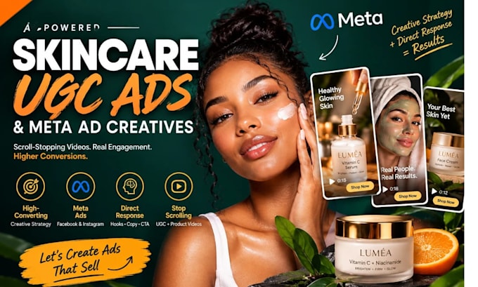 ai skincare ugc ads and meta ad creatives strategy high converting ecommerce ads