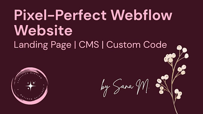 build or fix responsive webflow website and landing page, webflow expert, seo