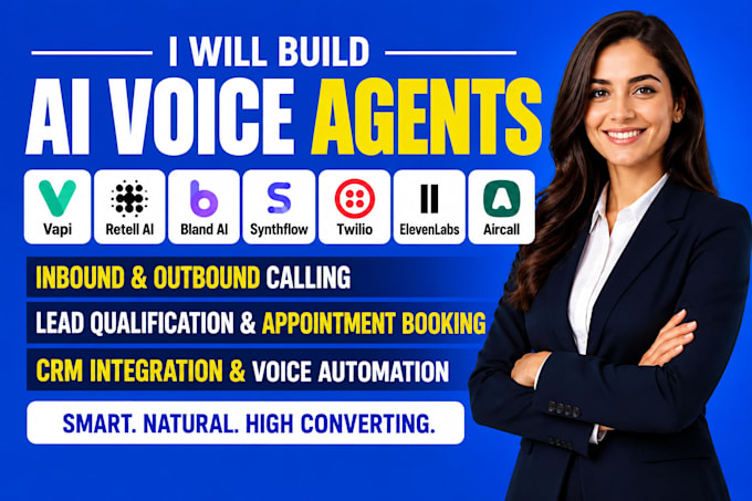 build voice ai agents using vapi retell bland synthflow twilio elevenlab aircall