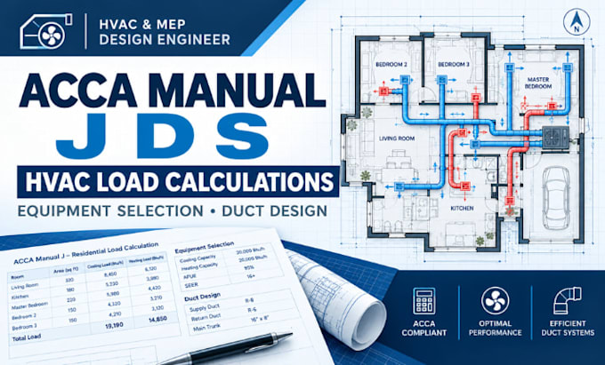 perform acca manual j d s hvac load calculations