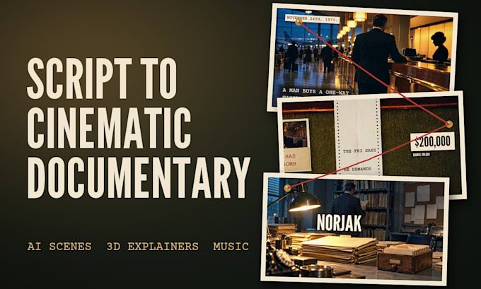 turn your script into a cinematic documentary video