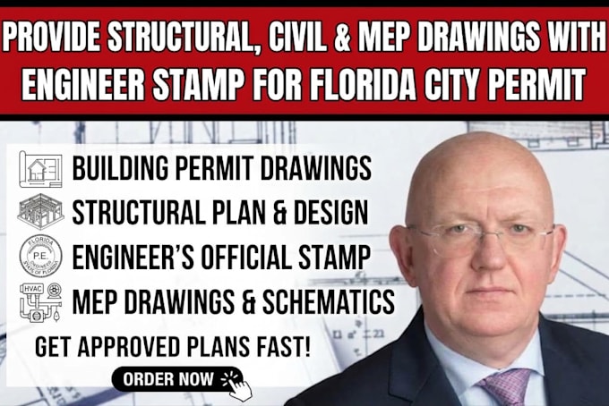 be your florida engineer for city permit drawings sets, do building permit plans