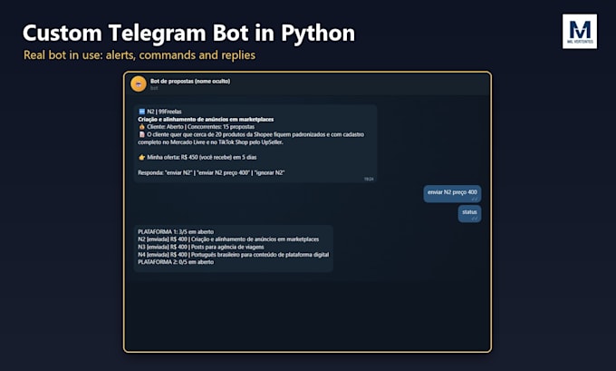 create a custom telegram bot with python