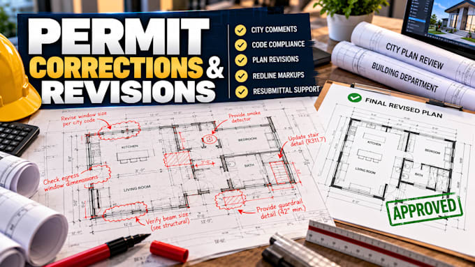 create california and new york permit correction drawings