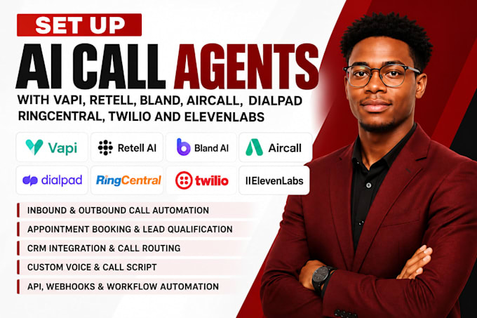set up ai call agents using vapi retell bland aircall dialpad ringcentral twilio