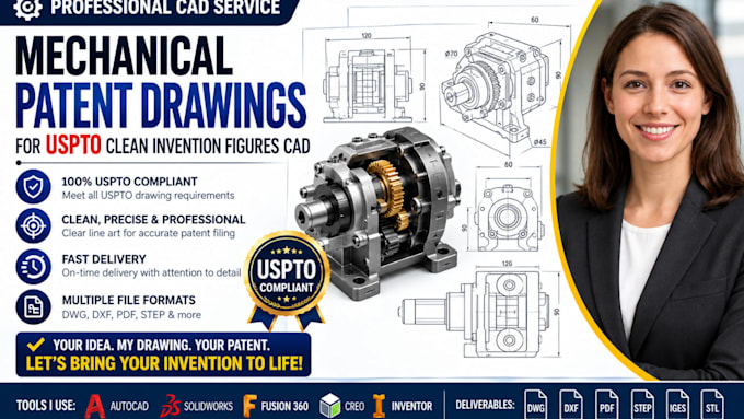 create professional patent drawings, patent illustrations and technical drawing