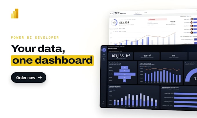 be your power bi developer and build interactive dashboards and reports