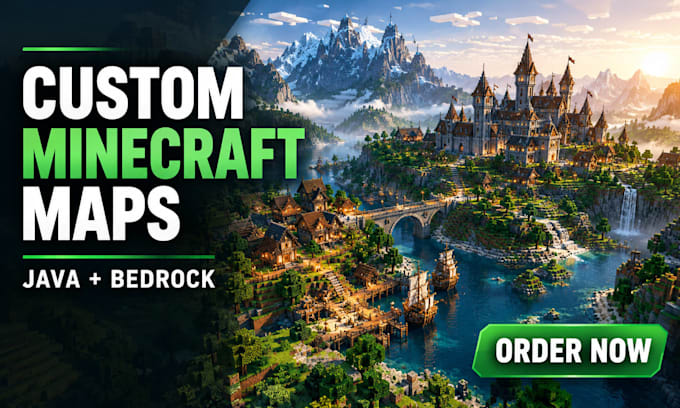 create a custom minecraft map, world, or adventure map