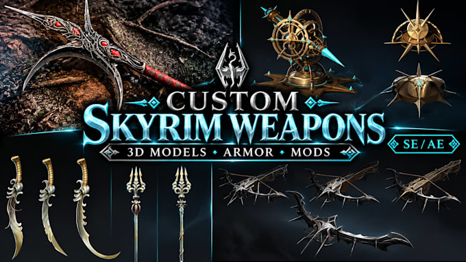 create custom skyrim armor, weapons and character models for se and ae
