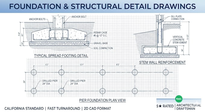 draft foundation and structural detail drawings
