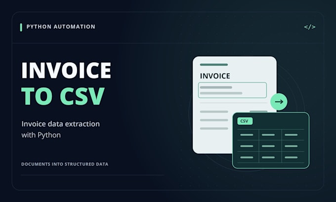 automate invoice data extraction to CSV with python