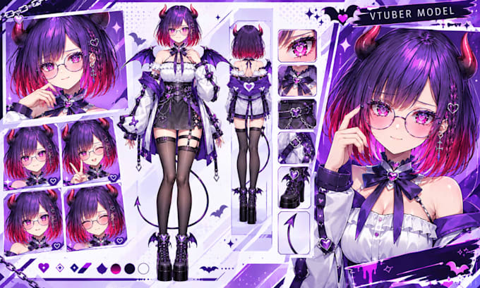 design and rig vtuber model live2d vtuber model 2d anime vtuber vtuber rigging