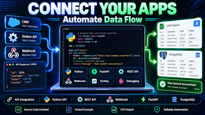 integrate apis and automate data workflows with python