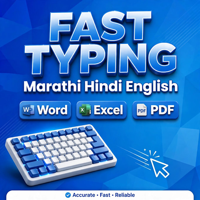 do marathi hindi english typing work