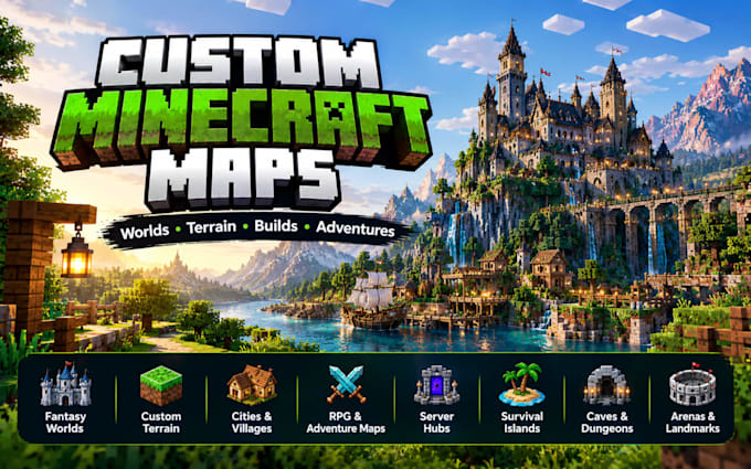 create, fix custom minecraft map, world, terrain, adventure map