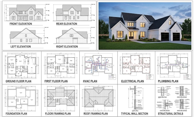 create architectural permit drawings, 2d floor plans, house plans, autocad