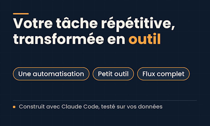 automatiser votre travail avec claude code, outil sur mesure