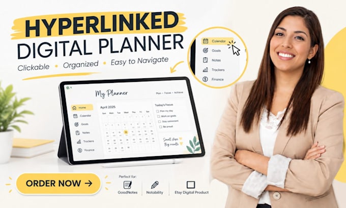 create a hyperlinked digital planner for goodnotes and etsy