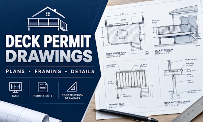 do deck permit drawings and construction plans for building approval