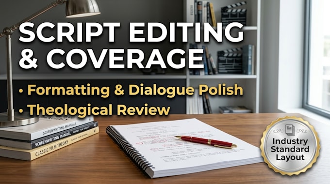 do script coverage, editing, and proofreading for your christian script