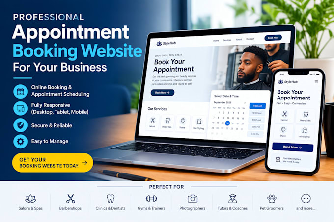 design a professional appointment booking website
