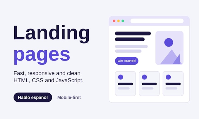 build a responsive landing page with HTML, CSS and javascript
