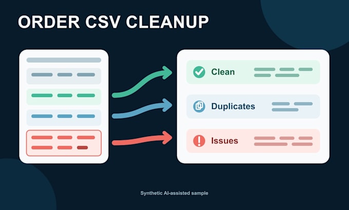 standardize your order CSV files and report duplicates and conflicts