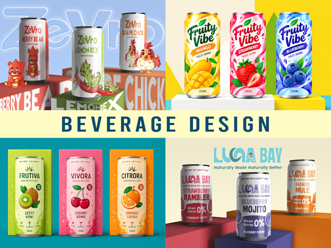 do product packaging and beverage can label design
