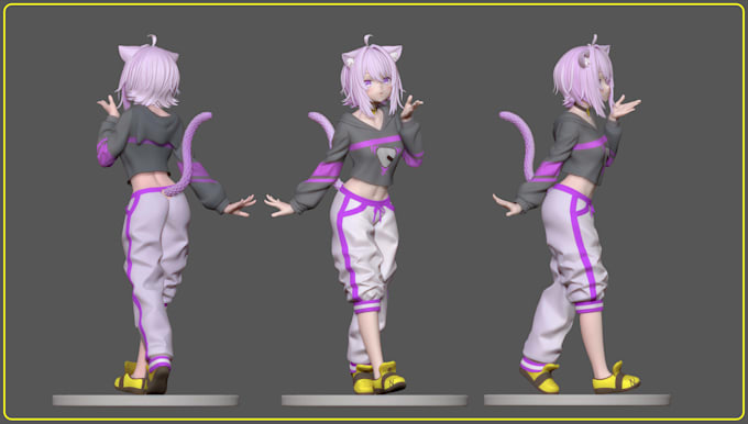 create vrchat avatar, 3d vtuber model, vrc character, game ready vrc avatar