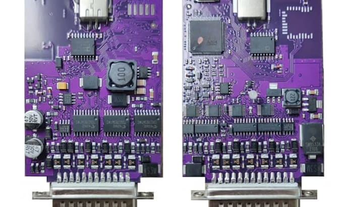 design j2534 automotive diagnostic pcb obd2 can ecu interface