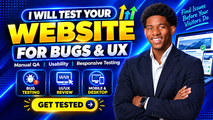 do website testing, QA testing, website review and usability testing