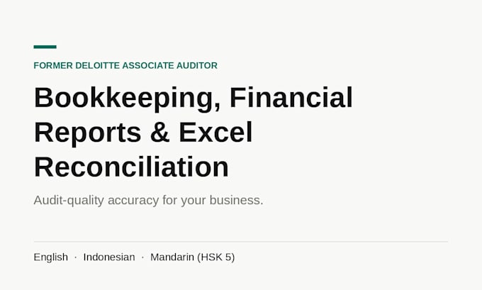 provide accounting, financial reporting, and excel support