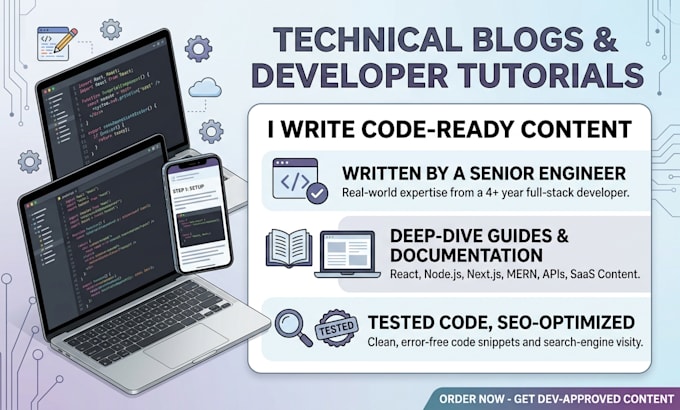 write technical blogs, developer tutorials, and API docs