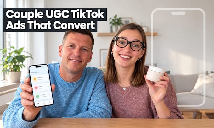 create couple ugc video ads for tiktok products and apps