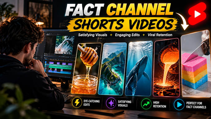 edit your fact shorts channel using satisfying videos