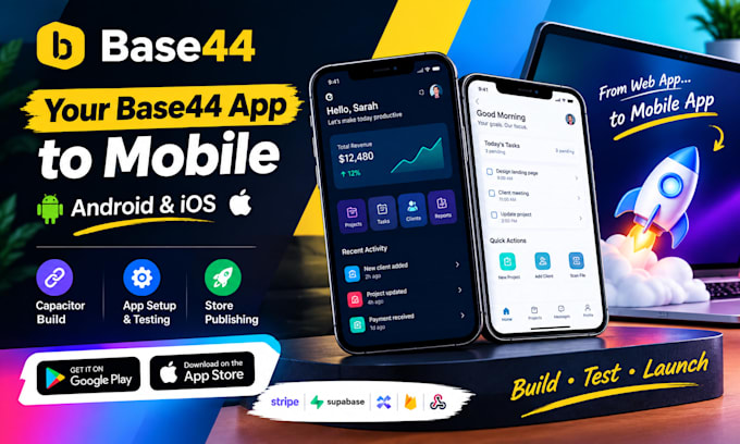 convert your base44 app to android and ios with capacitor and publish