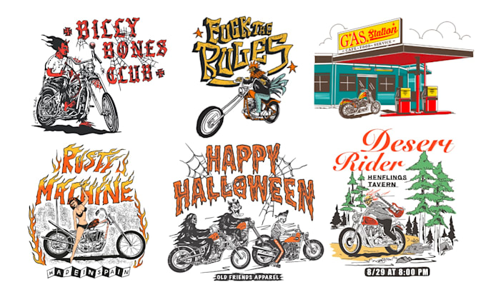 do design on motorcycle scene