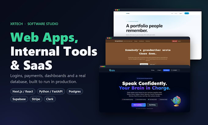 build a custom web app internal tool or saas