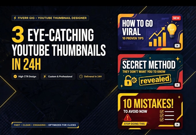 design 3 eye catching youtube