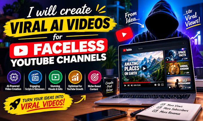 create viral ai videos for faceless youtube channels