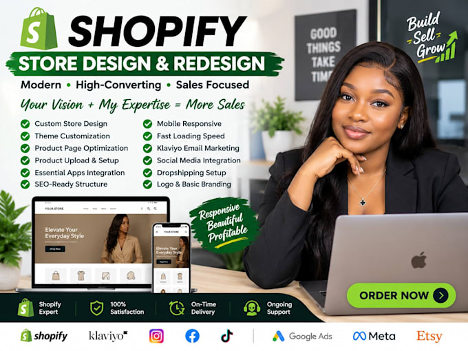 build shopify store design redesign shopify website design shopify dropshipping