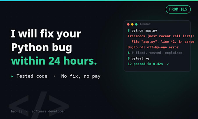 fix your python bug or script