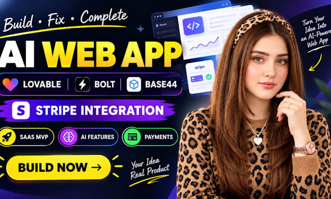 build lovable website, lovable ai, bolt new, base44 and stripe integration