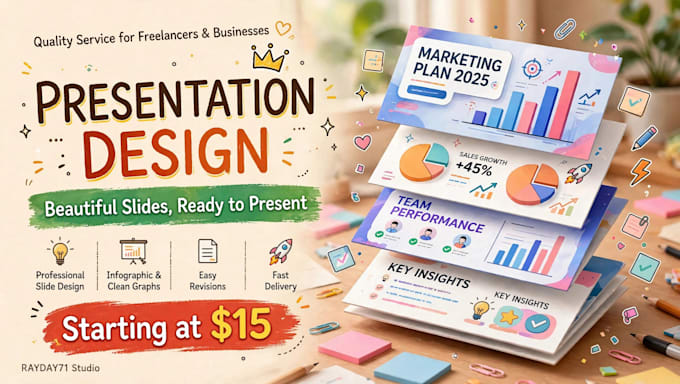 design beautiful presentation slides for you