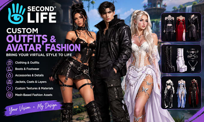 create custom second life outfits, create custom second life outfits, clothing a