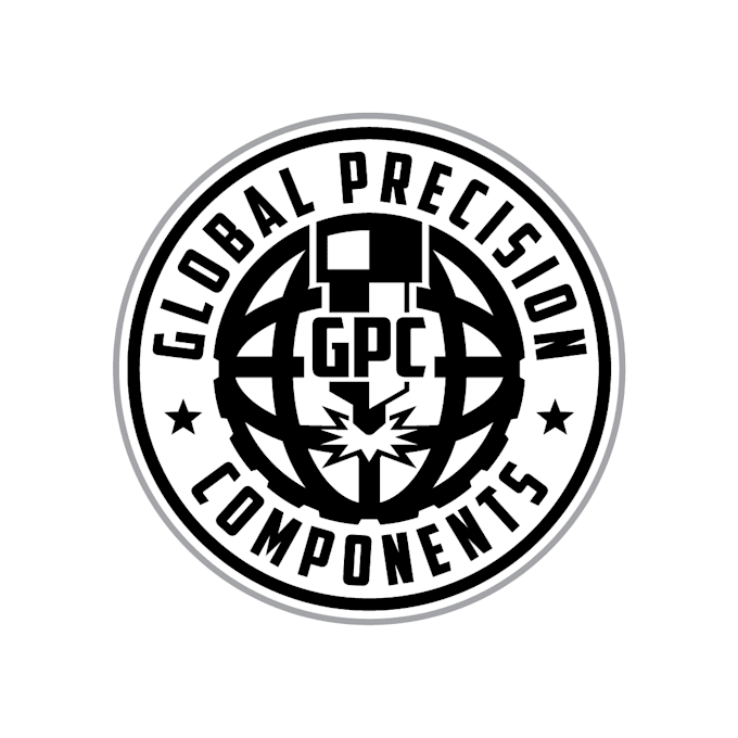 do custom component machine shop logo design